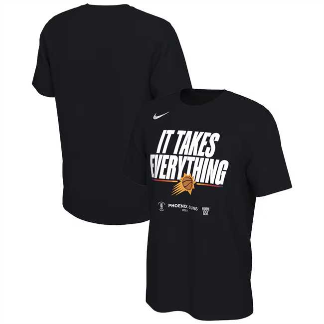 Men's Phoenix Suns Black 2024 Playoffs Mantra T-Shirt,We sell and wholesale Men's Phoenix Suns Black 2024 Playoffs Mantra T-Shirt on line form chian!